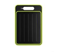 Jotekonoby Fast Thaw - Tabla de cortar 4 en 1 para descongelar, bandeja de descongelación multiusos, bandeja de descongelación, descongelar alimentos, utensilio de cocina con rallador de ajo, negro