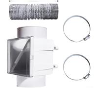 Jotekonoby Filtro de pelusa de plástico de repuesto para secadora eléctrica doméstica, colector de pelusa eficiente con diseño compacto, 19 x 23 x 22,5 cm, construcción de plástico blanco (boquilla)