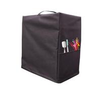 Jotekonoby Funda para máquina de helados para Creami Fs301 Nc701, bolsillos de almacenamiento, asa de transporte, plegable, modelos negros, polvo Oxford acolchado 600D con cubierta (43 x 27 x 46 cm)