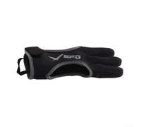 Jotekonoby Guantes de protección de dedos de tres dedos con puntas gruesas, ajuste ajustable para uso en scooter y fitness, diseño ligero y transpirable, nailon acrílico B (naranja M)