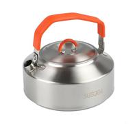 Jotekonoby Hervidor de agua de 1 litro para uso en exteriores, hervidor de agua de aluminio anodizado ligero con cubierta de mango de silicona, compatible con senderismo, mochileros, tra