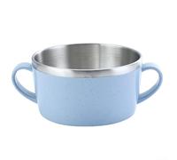 Jotekonoby Innovative Design - Cuenco de sopa de arroz antiquemaduras para niños con construcción de acero inoxidable (C)