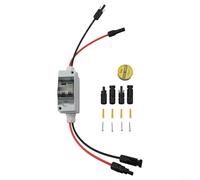 Jotekonoby Interruptor de desconexión de panel solar CC 400 V 2 polos, caja de disyuntor IP65, impermeable, resistente a los rayos UV, material de policarbonato para exteriores fotovoltaicos fuera de