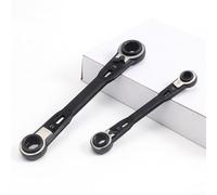 Jotekonoby Juego de 2 llaves de trinquete, llave ajustable multifuncional 4 en 1, llave de ciruela de doble extremo para reparación de automóviles y uso doméstico, métrica S