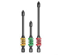 Jotekonoby Juego de 3 brocas magnéticas antideslizantes con resorte con cabeza cruzada con diseño antideslizante, puntas magnéticas para impactar accesorios de taladro del conductor