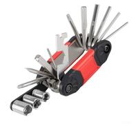 Jotekonoby Juego de herramientas multiherramientas 16 en 1 para bicicletas de montaña y carretera, kit de mantenimiento portátil de ciclismo con llave hexagonal, llave plegable, compacto para