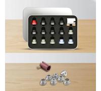 Jotekonoby Kit comparador de precisión para recarga de armas de fuego, juego de inserto de pinza con 14 insertos de aluminio anodizado, cuerpo de aluminio 6061, diseño de tornillo doble, juego de 14