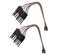 Jotekonoby Kit de clip de gancho de analizador lógico de 20 pines con sondas de prueba retráctiles con resorte para pruebas de circuito, conector IDC macho, juego de cables de prueba de 20 cm para