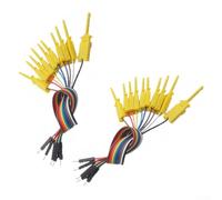 Jotekonoby Kit de clip de gancho de analizador lógico de 20 pines con sondas de prueba retráctiles con resorte para pruebas de circuito, conector IDC macho, juego de cables de prueba de 20 cm para