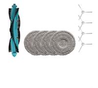 Jotekonoby Kit de filtro de vacío y bolsa de polvo para Cecotec para Conga 15090 16090 AI SpinArm, cepillo lateral de repuesto y paño de fregona para limpiador de robot de lavado doméstico