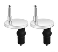 Jotekonoby Kit de montaje de bisagras y pernos para asiento de inodoro con tornillos de fijación superior de 47 mm y 55 mm, fijaciones de asiento de inodoro de acero y goma, accesorios de repuesto