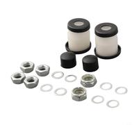 Jotekonoby Kit de reconstrucción de camión de monopatín 90a, juego de copas pivotantes y bujes para absorción de impactos Longboard, incluye bujes cilíndricos y cónicos, velocidad (rojo transparente)