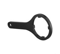 Jotekonoby Llave de acero ajustable para tambor de cubo de agua de 5 a 30 L, herramienta de apriete y apertura de cubierta, llave de cierre resistente a la humedad, negra (62.5 mm)