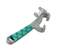 Jotekonoby Llave de tapón 3 en 1 para tambores de acero y plástico de 10-55 galones, llave de tambor de aleación de aluminio con doble cabeza, compatible con herramienta ergonómica de abrelatas de 2