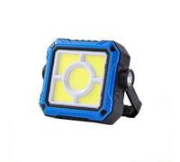 Jotekonoby Luz de trabajo con energía solar con tecnología COB LED, cabezal ajustable de 180° e interruptor de doble función para actividades al aire libre y uso de emergencia (azul)