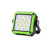 Jotekonoby Luz de trabajo con energía solar con tecnología COB LED, cabezal ajustable de 180° e interruptor de doble función para actividades al aire libre y uso de emergencia (verde)