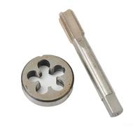 Jotekonoby M14 x 1,0 mm para HSS Métrico Tap and Die Roscado Set de herramientas de corte de rosca de mano derecha Kit de herramientas de mano de trabajo de metal de acero de alta velocidad para