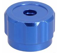 Jotekonoby Mango de rueda redondo para manómetros y grifos, aleación de aluminio para perilla de calibre HVAC de 6,6 mm, montaje cuadrado, mango redondo azul resistente a la corrosión para aire