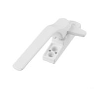 Jotekonoby Mango plano externo de aleación de aluminio con cerradura para apertura izquierda o derecha, diseño giratorio seguro para ventanas del hogar, acabado blanco duradero para fiabilidad
