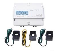 Jotekonoby Medidor de energía bidireccional trifásico | Monitor KWh para red | Comunicación RS485 | Modbus RTU y protocolo DL/T645-2007 | Integrado para relé | DIN (80A)