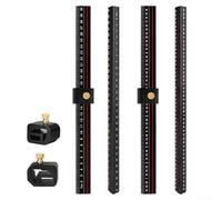 Jotekonoby Medidor de profundidad ajustable para carpintería, regla de marcado tipo L con escalas dobles de pulgada y centímetro, herramienta de diseño de aleación de aluminio (modelo británico)