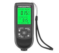 Jotekonoby Medidor digital de grosor de revestimiento con pantalla LCD de retroiluminación para medición de pintura automotriz y revestimientos FE mediante modo de inducción magnética (negro)