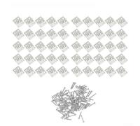 Jotekonoby Mini bisagras de latón para gabinete, 8 x 10 mm, bisagras pequeñas para joyero, manualidades, puerta, casa de muñecas, accesorios para hacer modelos, paquete de 50 unidades, acabado dorado