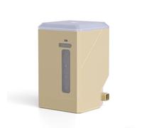 Jotekonoby Mini bomba de aire eléctrica, ventilador de camping recargable, inflador de vacío portátil, linterna de camping LED USB, luz de señal de emergencia, banco de energía para teléfono (caqui)