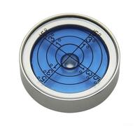 Jotekonoby Mini nivel para marcos de fotos, nivel de burbuja roscado M8 de 30 x 8 mm, herramienta de medición de precisión de aluminio con rosca de montaje M8 para configuración de cámara y LCD