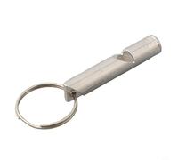 Jotekonoby Mini silbato de supervivencia de metal para acampar al aire libre, senderismo, emergencia, alto decibelio, aleación de aluminio, señal de angustia, tener perro mascota Trai (plateado)