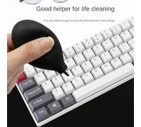 Jotekonoby Mini soplador de aire limpiador de polvo de mano, lente de cámara, teclado, reloj, herramienta de limpieza de PVC suave, equipo de precisión, accesorio óptico para fotografía (negro)