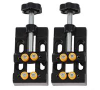 Jotekonoby Mini tornillo de banco para hacer joyas y reparación de relojes, herramienta de abrazadera de mesa ajustable para perforar, tornillo de banco de trabajo portátil de mano, paquete de 2