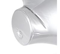 Jotekonoby Modelo de torso masculino inflable plateado, maniquí de pecho de PVC para exhibición de ropa, accesorio portátil de medio cuerpo para ferias, exhibiciones de viaje y