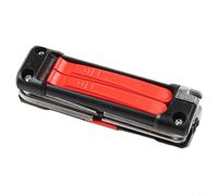 Jotekonoby Multiherramienta compacta para bicicleta 25 en 1, kit de reparación de bicicletas plegable con interruptor de cadena, palancas de neumáticos y llave de radios, juego de mantenimiento de