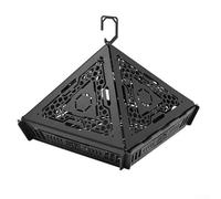 Jotekonoby Pantalla piramidal con gancho, pantalla de linterna de camping para ambiente exterior, caja de luz colgante de acero inoxidable, decorativa, portátil (cubiertas)