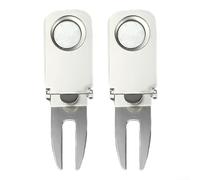 Jotekonoby Paquete de 2 soportes magnéticos para cigarrillos de golf con marcador de bola, herramienta de reparación de divot portátil, accesorio de golf multifunción, accesorios para carrito de golf