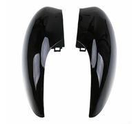 Jotekonoby Par de tapas de espejo retrovisor de puerta lateral negro brillante para Fiesta MK7 2008-2017, repuesto de carcasa de espejo retrovisor de puerta, juego de molduras exteriores de coche