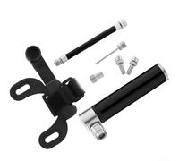 Jotekonoby Para bicicleta de montaña, mini piso de alta presión de 120 PSI con compatibilidad de válvula dual (&), aluminio portátil A(H10)