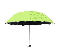 Jotekonoby Paraguas que cambia de color, compacto de 3 pliegues, diseñado con revestimiento opaco UPF50+, patrón floral, protección solar y lluvia para camping, senderismo, viajes (rojo)