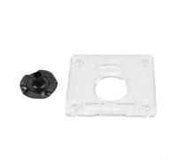 Jotekonoby Plantilla de guía de borde de enrutador para carpintería, accesorio de riel de guía de corte recto compatible con Makita Router 3701 3703 3709 Series (zócalo)