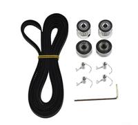 Jotekonoby Polea de distribución de 20 dientes para orificio de 5 mm, correa dentada de 6 mm de ancho, 2 metros con doble brida para sistema de motor lineal, polea loca de 18 mm de diámetro