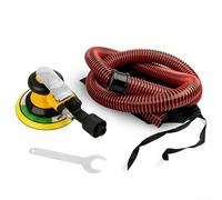 Jotekonoby Pulidora neumática para encerar, carpintería y remoción, 13500 rpm, interfaz roscada de 1/4 pulgadas, escape trasero, compatible con discos de esponja de papel de lija (amarillo) (B)