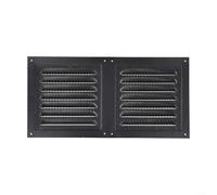 Jotekonoby Rejilla de ventilación con pantalla de insectos, cubierta de ventilación de acero inoxidable Flujo de aire para techo HVAC uso en interiores y exteriores (negro)