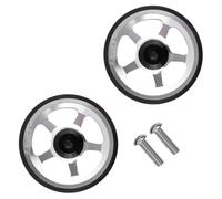 Jotekonoby Rueda fácil de aleación de aluminio de 60 mm ligera para CNC AL7075 rueda trasera con perno M6, compatible con portaequipajes plegables para bicicletas (plateado)