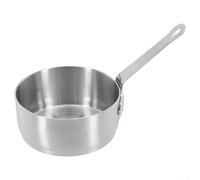 Jotekonoby Sartén de acero inoxidable, calentador de leche de un solo mango, olla de café, mantequilla, salsa, agujero para colgar, para cocina, cocina, 100 ml, plata (100 ml)