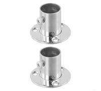 Jotekonoby Soporte de barra de acero inoxidable con brida, ajustable de 19 a 32 mm, para colgar en armario, balcón, baño y cocina (19 mm)