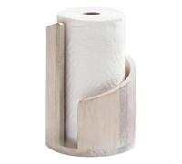 Jotekonoby Soporte de madera maciza para toalla de papel de cocina para encimera, soporte de almacenamiento de papel funcional para organización de cocina (D)