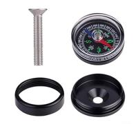 Jotekonoby Tapa superior para auriculares de bicicleta con brújula para accesorios de ciclismo, 30/35 mm, negro, plástico + aleación de aluminio (30 mm)