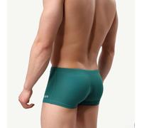 Jotekonoby Tela elástica de nailon y elastano para playa, piscina, natación, transpirable y ajuste cómodo, para hombre, calzoncillos tipo bóxer con pantalones cortos (verde militar)
