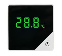 Jotekonoby Termómetro de acuario para precisión ± 0.5 ° C, Termómetro de pecera con pantalla táctil LED, Monitor de temperatura en tiempo real con sistema de alarma (blanco)